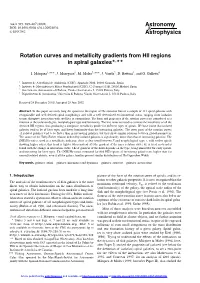 Rotation Curves and Metallicity Gradients from HII Regions in Spiral Galaxies?,??