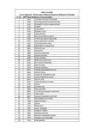 Sr. No. NEET Rank No.Name of the Candidate 1 1406