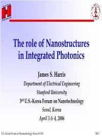The Role of Nanostructures in Integrated Photonics