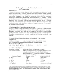 Weakening Processes in the Optimality Framework K.G.Vijayakrishnan1 0