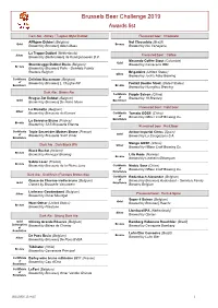 Brussels Beer Challenge 2019 Awards List