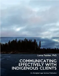Communicating Effectively with Indigenous Clients