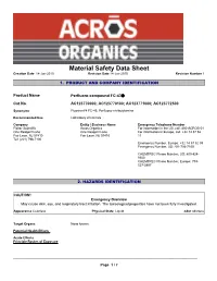Material Safety Data Sheet Creation Date 14-Jun-2010 Revision Date 14-Jun-2010 Revision Number 1