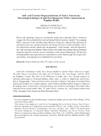 Self- and Counter-Representations of Native Americans: Stereotypical Images of and New Images by Native Americans in Popular Media