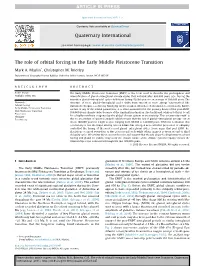 The Role of Orbital Forcing in the Early Middle Pleistocene Transition