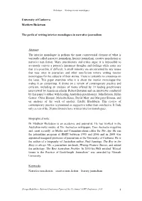 University of Canberra Matthew Ricketson The