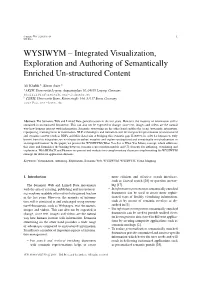 WYSIWYM – Integrated Visualization, Exploration and Authoring of Semantically Enriched Un-Structured Content