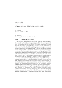Artificial Immune Systems