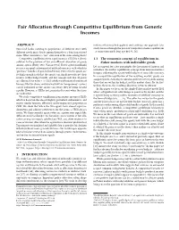 Fair Allocation Through Competitive Equilibrium from Generic Incomes