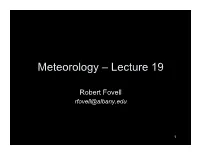 Meteorology – Lecture 19
