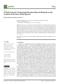 Promoting Microbial-Based Methods in the Control of Invasive Plant Species