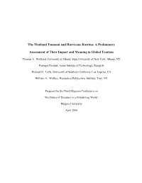 Some Notes on Global Tourism Impacts