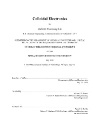 Colloidal Electronics