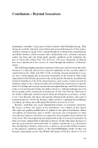 Conclusion – Beyond Sensations Increasingly Divergent Points of View in Acoustics – Analytic and Holistic