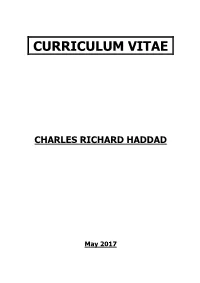 Curriculum Vitae C R Haddad