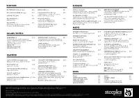 Disposable Menu A3 Steeples Winter 2021