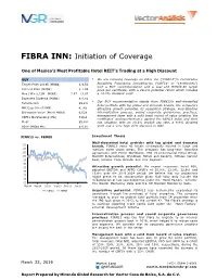 Fibra Inn – Initiation of Coverage