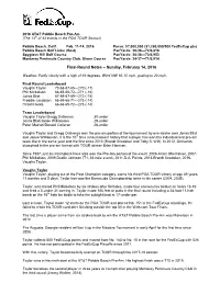 Final-Round Notes – Sunday, February 14, 2016