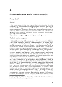 Genomics and Expected Benefits for Vector Entomology