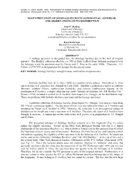 Neotypification of Solidago Buckleyi (Asteraceae: Astereae) and Observations on Its Distribution