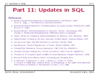 Part 11: Updates in SQL