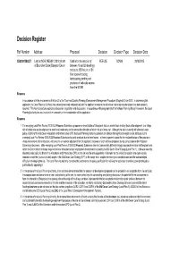 Q CD Decision Report