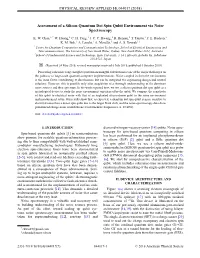 Assessment of a Silicon Quantum Dot Spin Qubit Environment Via Noise Spectroscopy