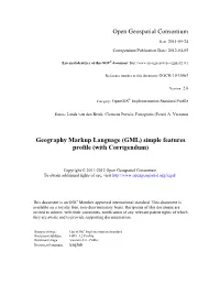 Geography Markup Language (GML) Simple Features Profile (With Corrigendum)