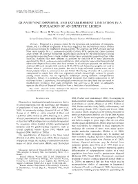 Quantifying Dispersal and Establishment Limitation in a Population of an Epiphytic Lichen
