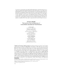 SOCIAL AXIOMS the Search for Universal Dimensions of General Beliefs About How the World Functions