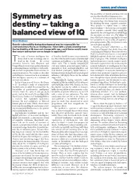Taking a Balanced View of IQ