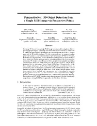 3D Object Detection from a Single RGB Image Via Perspective Points