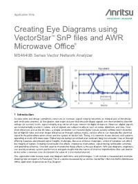 Creating Eye Diagrams Using Vectorstar Snp Files and AWR