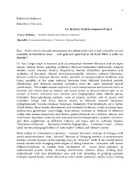 Rahilya Geybullayeva Baku Slavic University UC-Berkeley Field Development Project CL Has a Large Scope of Research Such As Compa