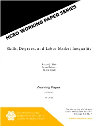 Skills, Degrees, and Labor Market Inequality