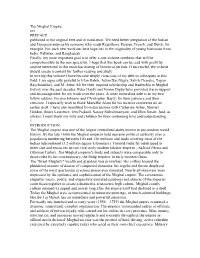 The Moghal Empire Xvi PREFACE Published in the Original Text and in Translation