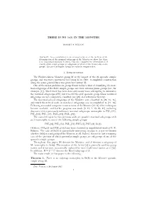 THERE IS NO Sz(8) in the MONSTER 1. Introduction The