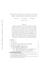 Boundary Conditions for Macroscale Waves in an Elastic System with Microscale Heterogeneity