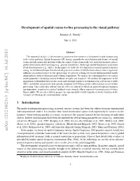Development of Spatial Coarse-To-Fine Processing in the Visual Pathway