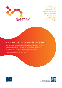 DRIVING FORCES of URBAN COHESION New Tools and Approaches for Managing Urban Transformation Processes in Intermediate Cities