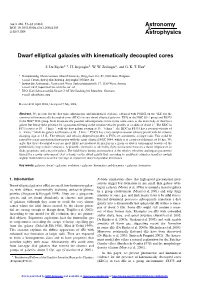 Dwarf Elliptical Galaxies with Kinematically Decoupled Cores