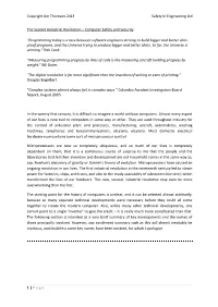 Second Industrial Revolution – Computer Safety and Security