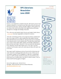 SPS Library Newsletter, June 2020