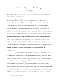 Wittgenstein and Davidson on Thought, Language, and Action (Ed