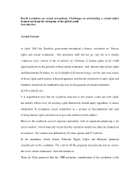 Brazil Resolution on Sexual Orientation: Challenges in Articulating a Sexual Rights Framework from the Viewpoint of the Global South Introduction