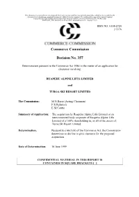 Commerce Commission Decision No