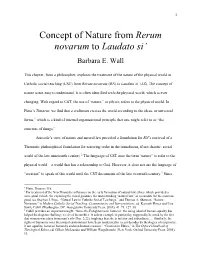 Concept of Nature from Rerum Novarum to Laudato Si’ Barbara E