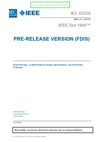 Pre-Release Version (Fdis)