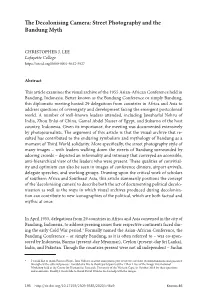 The Decolonising Camera: Street Photography and the Bandung Myth