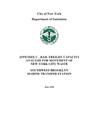 City of New York Department of Sanitation APPENDIX C